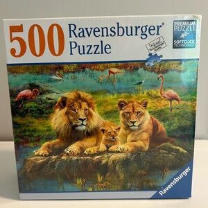 NWT Ravensburger 500 Piece Puzzle with Lions
